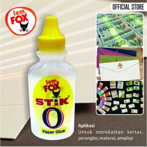 Jual Fox Lem Cair Stik O Botol Gram Original Lem Kertas Lem