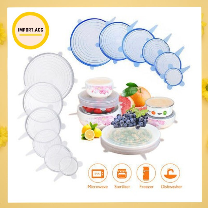 Silikon Super Stretch Food Cover Lids As Seen on TV Penutup Silicone [import]