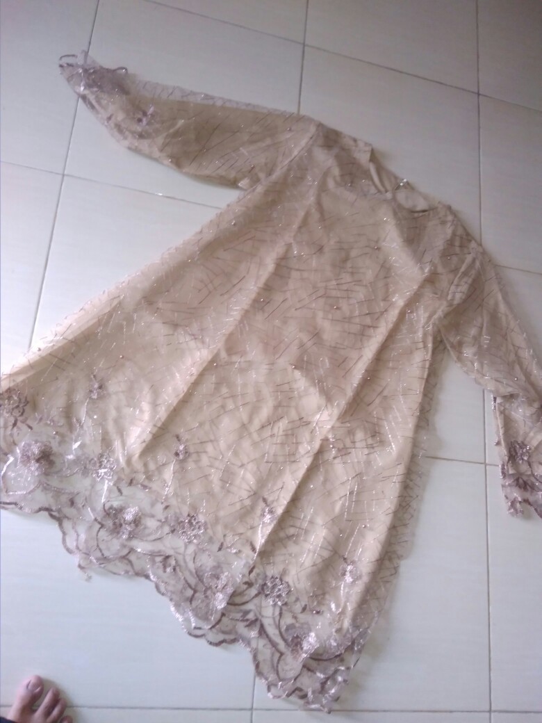 Wou Batik Couple Shofia Estetika Brokat  - Couple Modern Batik Couple Sarimbit Brokat Kebaya - Bs052