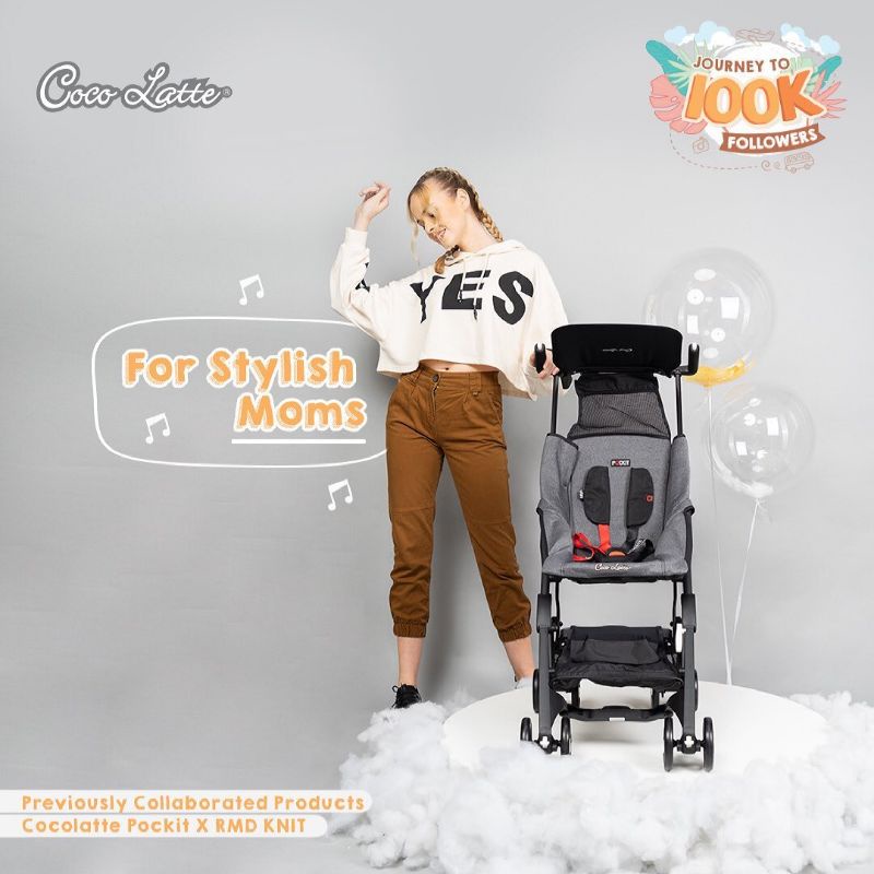 Stroller Cocolatte 8381 / 838 Pockit RMD Knit Gen 6 Kereta Dorong Bayi Cabin Size