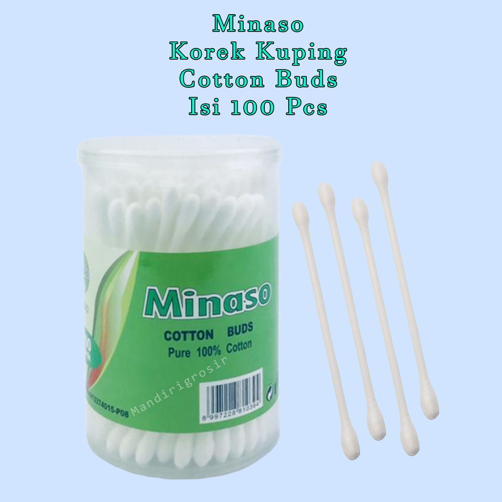 Korek Kuping*Minaso*Cotton buds *Perawatan  Telinga *isi 100 stick