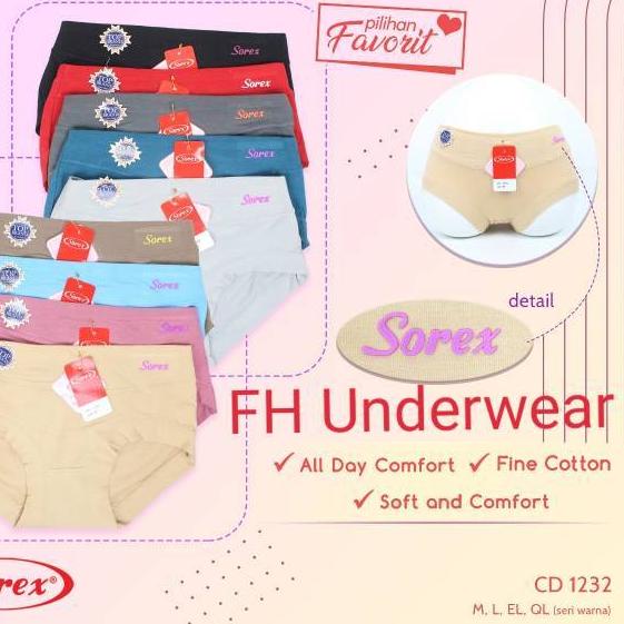 ◙ Grosir Celana dalam wanita sorex 1232 ✤