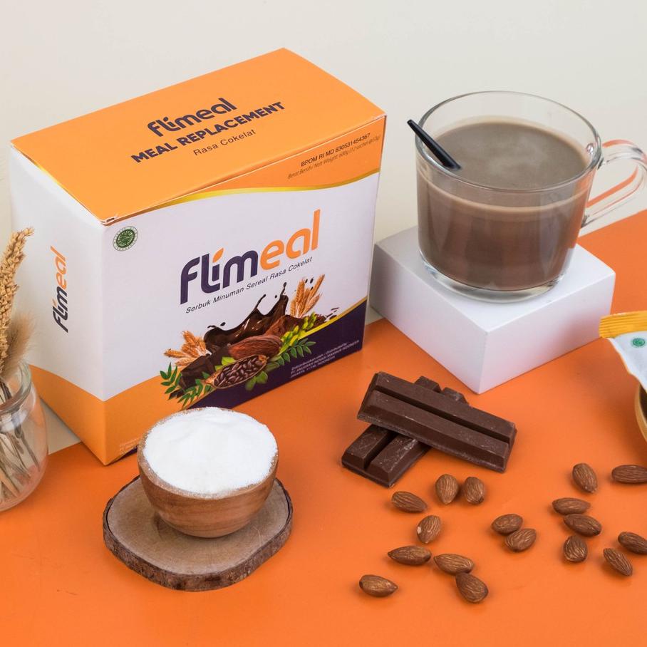 

Hot Promo|557-Flimeal Meal Replacement rasa Coklat by Flimty - 1 Box isi 12 sachet