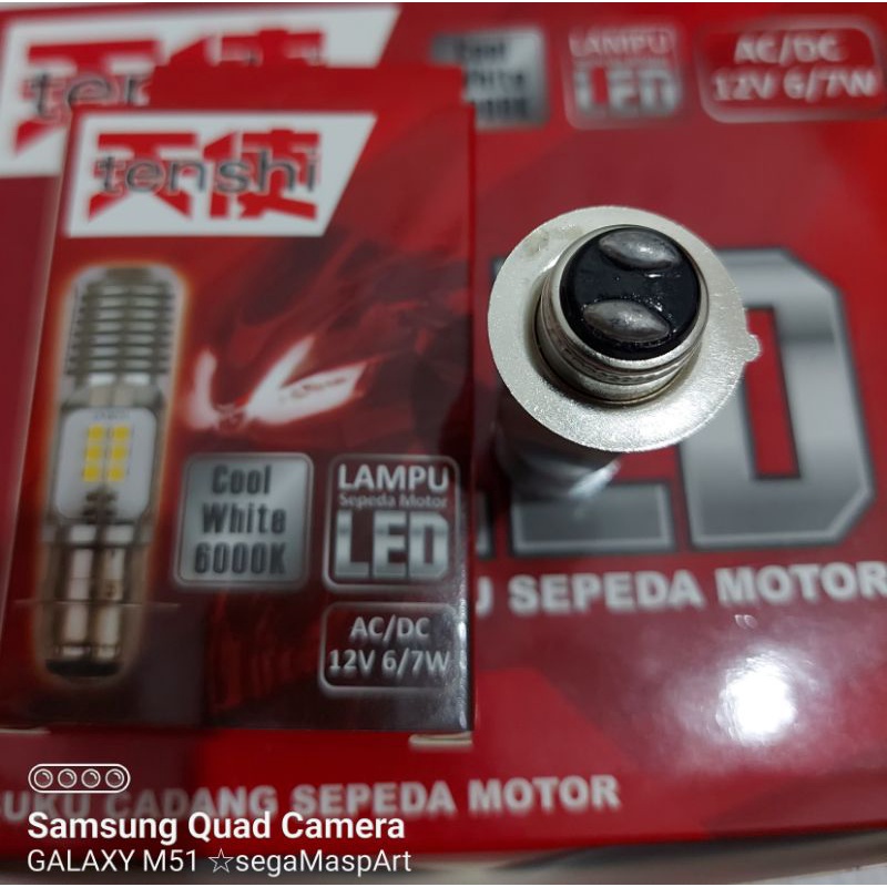 Lampu Led Motor T19 12V M5 K1 AC DC Putih Tenshi