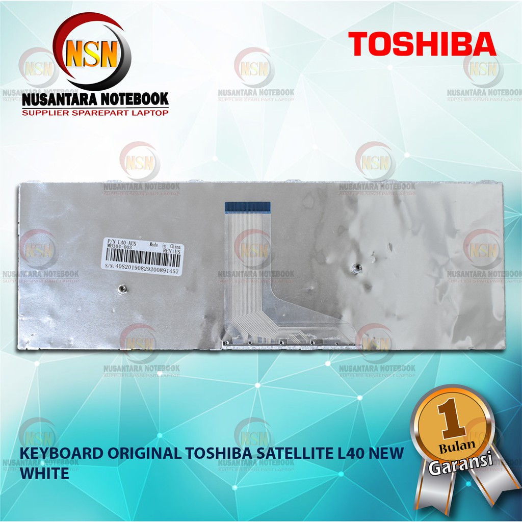 Keyboard Original Toshiba Satellite L40 L45 C40a C40d C40 C45-A White