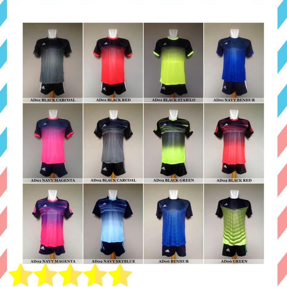 [210& Setelan Futsal Baju Futsal Kaos Olahraga Jersey Bola Setelan Futsal Adidas Nike Puma ±