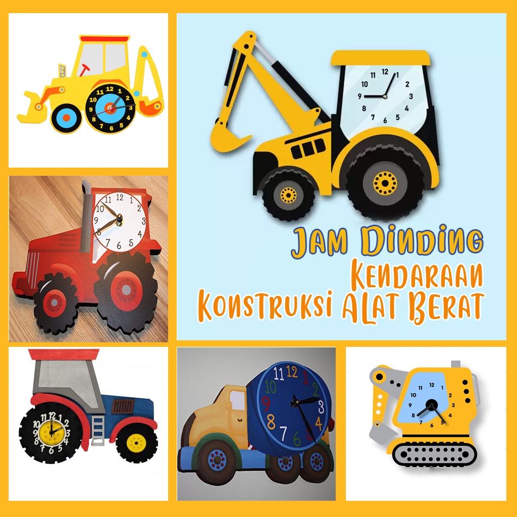 Jam Dinding Excavator Backhoe Bego Tractor Alat Berat