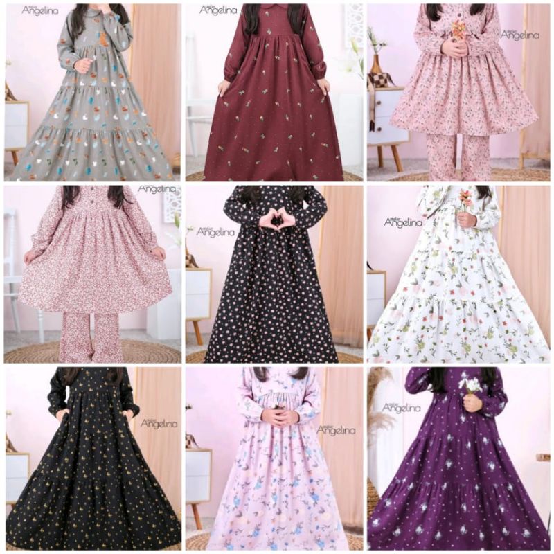 SIAP KIRIM// LITTLE SARAH- LITTLE BELLA,PIYAMA,AISHA DRESS BY ATELIER ANGELINA//READY ONE SET DM