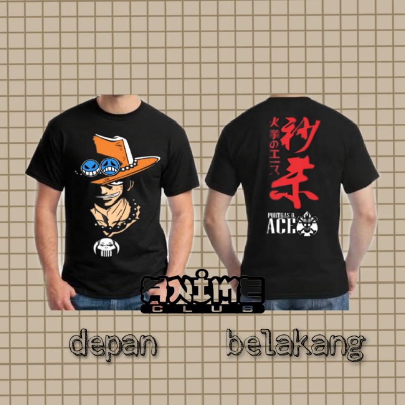 Baju Anime - Portgas D Ace Plastisol (One Piece)