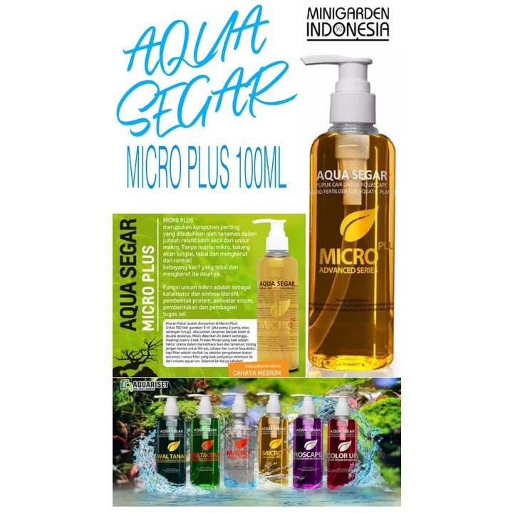 AQUA SEGAR MICRO PLUS PUPUK CAIR AQUASEGAR AQUASCAPE 100 ML