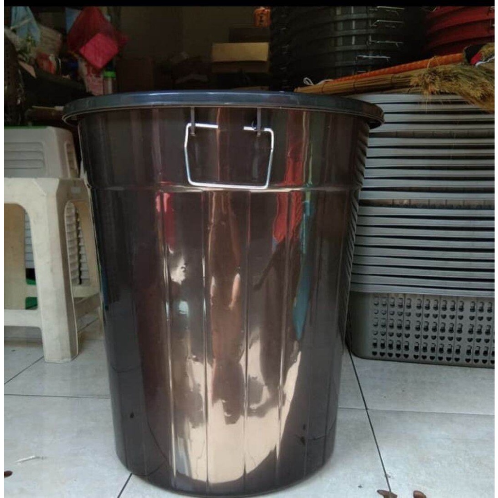 EMBER PLASTIK BESAR JUMBO 80 LITER RML/POLARIS ASLI,EMBER BESAR+TUTUP TEBAL DI JAMIN AWET