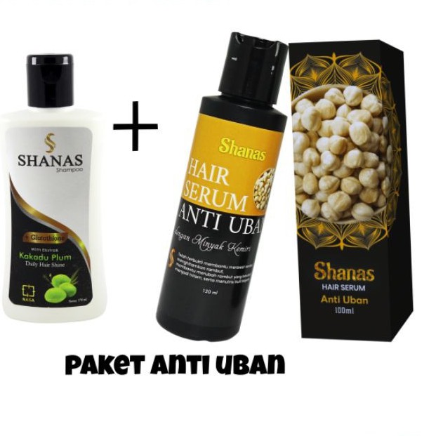 Sampo Shanas Nasa & Anti Uban Nasa - Paket Anti Uban - Obat Rambut Beruban - Shanas Nasa