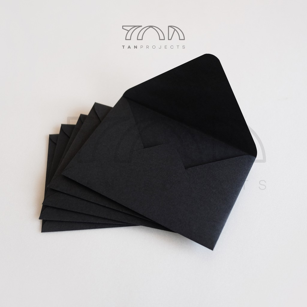 

1 set 5pcs Amplop Hitam / Black 80gsm uk 8.1x11.4cm (A7)