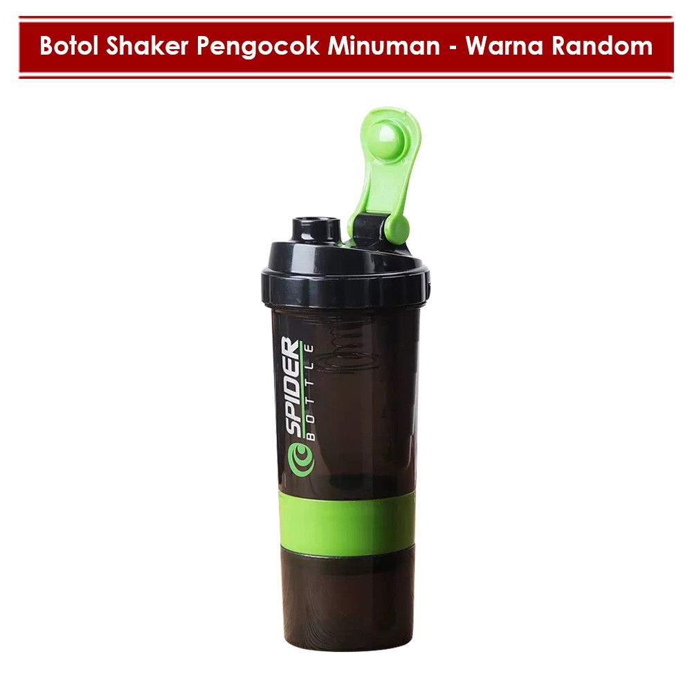 Jual 1 Unit Botol Kocok Minuman Suplemen Olahraga 3in1 Sport Bottle