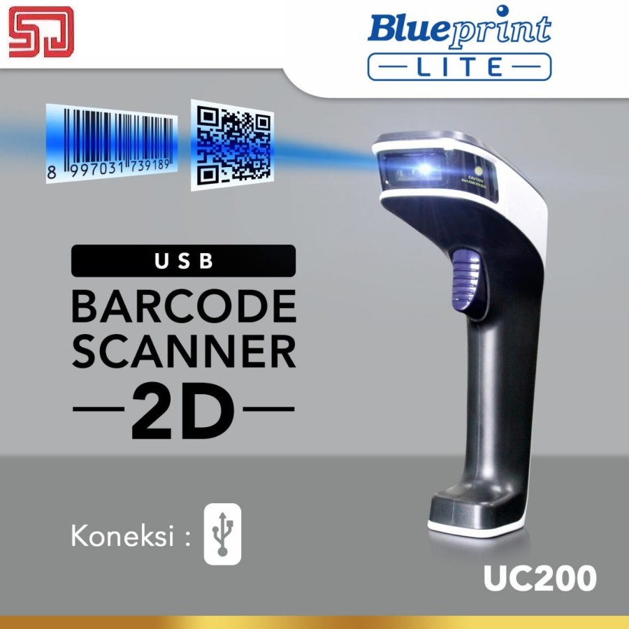 Blueprint UC200 Barcode Scanner QR Code Scaner Infrared CCD 2D USB