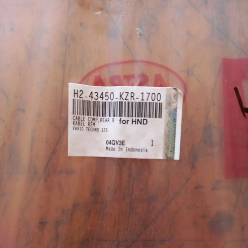 Kabel Rem Belakang Vario Techno  125 ASPIRA
