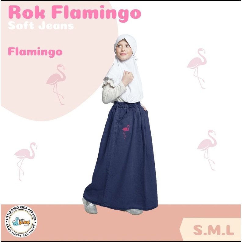 Rok Soft Jeans Anak dan dewasa by Little Dino kisaran 6-12 Tahun