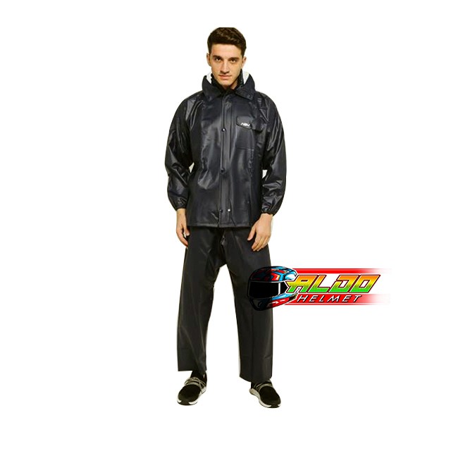JAS HUJAN MANTEL JAS HUJAN STELAN JAS HUJAN CELANA JAS HUJAN ASV KARET BLACK ORIGINAL