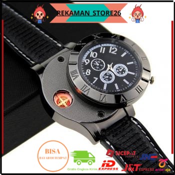 Jam Tangan Mancis USB Jam Korek Api Unik Keren