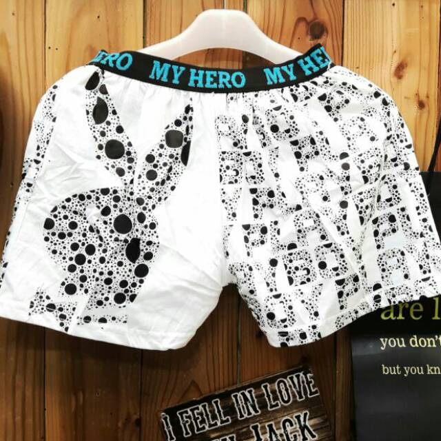 Boxer playboy white/boxer pria