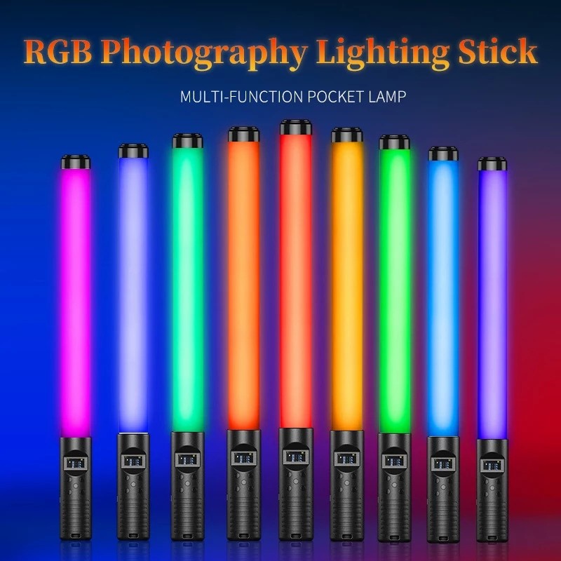 RGB Stick Handheld LED Video RGB Lighting Photography Light 2000LM 6000K