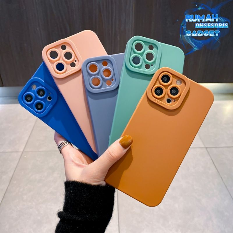 Softcase PRO CAMERA macaron silicon matte Oppo A15 A15S A37 F5 A31 A5S A7 A12 F9 A15 A15S A16 A54 A58 A78