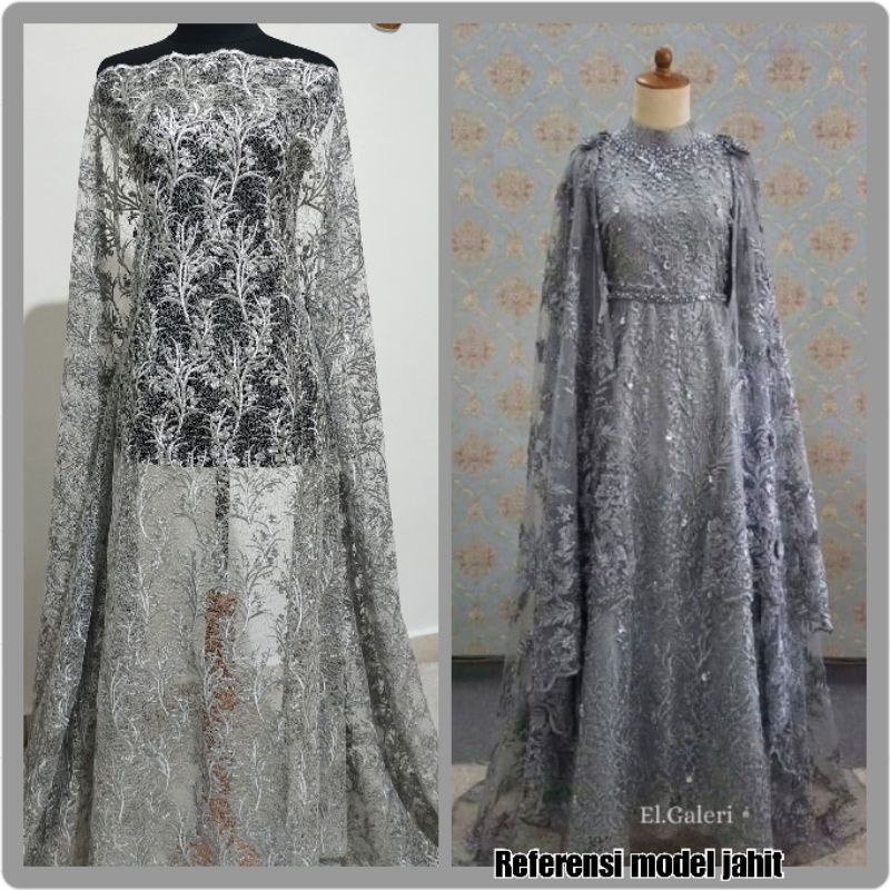 1meter  Brokat Tile Spider with Sequinn