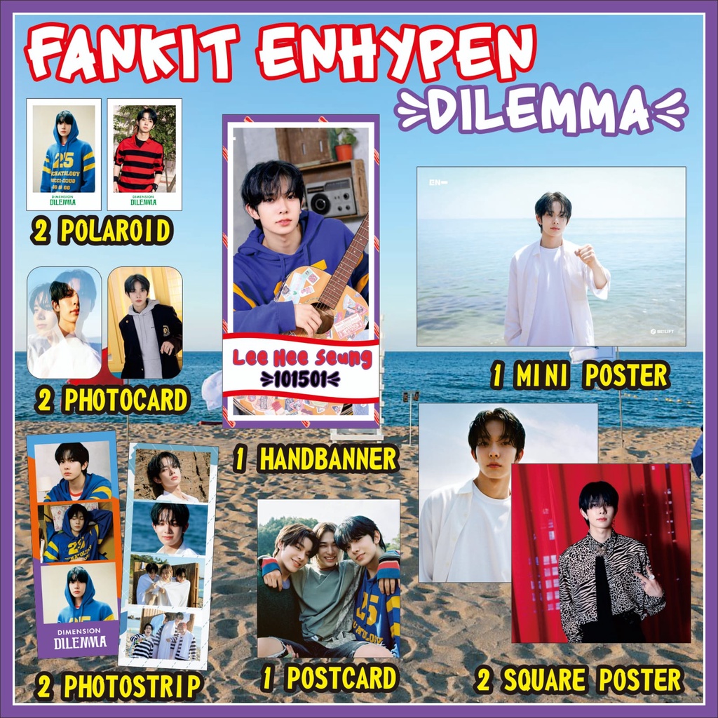[READY/BISA COD] PAKET SUPER HEMAT KPOP ENHYPEN - DIMENSION DILEMMA - TAMED DASHEDFANKIT ENHYPEN HEE