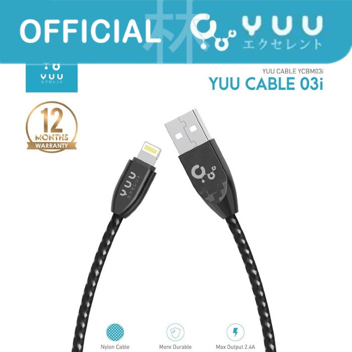 Yuu YCBM03i Data Cable Lightning For Iphone 2.4A