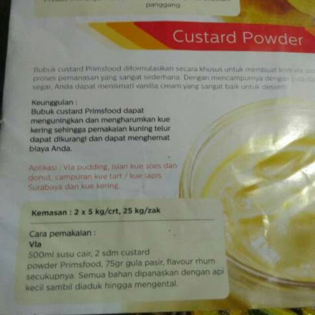 

Tepung Custard PrimsFood 250gr