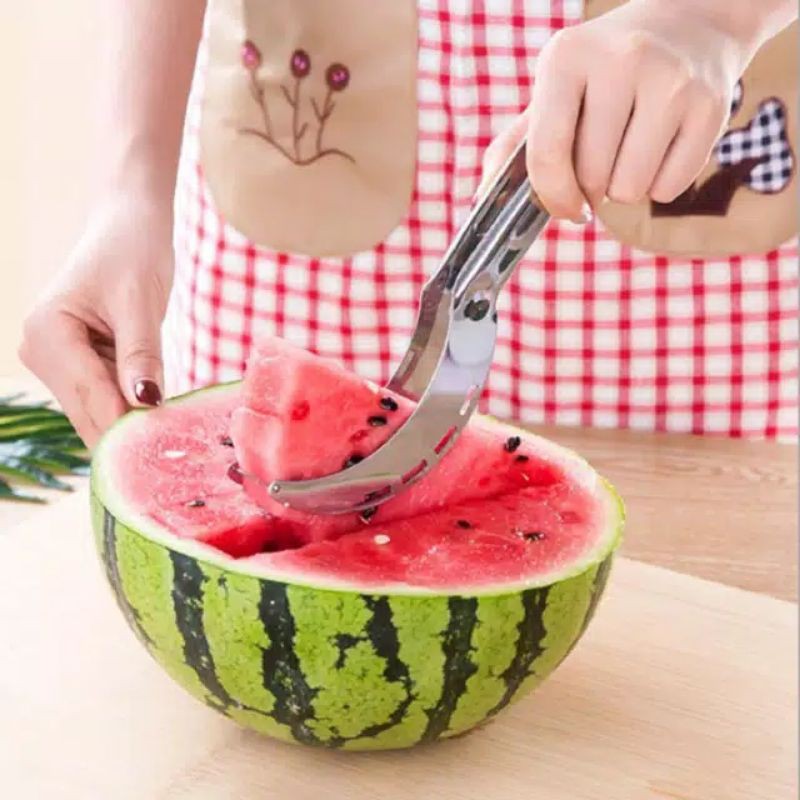 Laristerus79 Pisau buah semangka melon  stainless steel anti karat pakingan duswatermelon cutter Dus