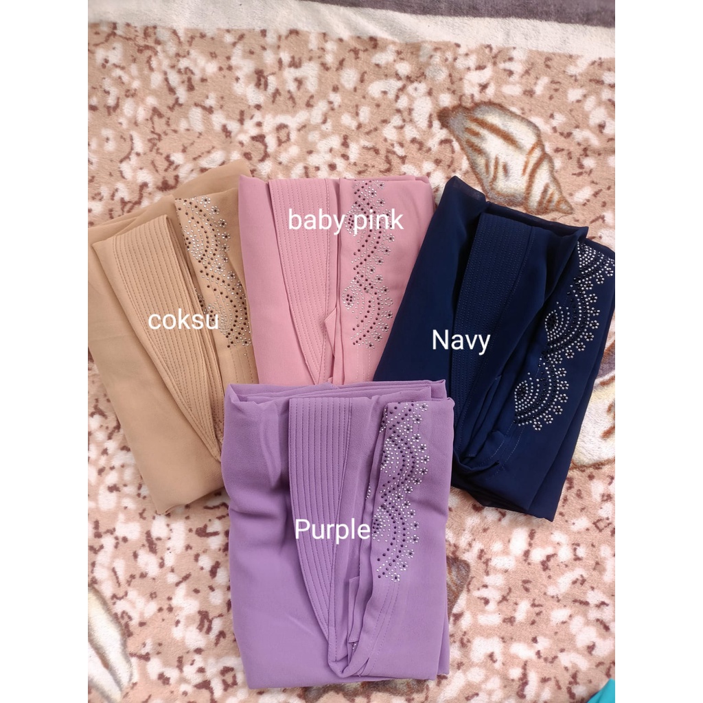 KERUDUNG BERGO KHIMAR PAYET jersy BABY DOLL MOTIF GELOMBANG 2 LAYER  JUMBO, TIDAK TEMBUS PANDANG DAN NYAMAN DI PAKAI &quot; TERLARISSS&quot;