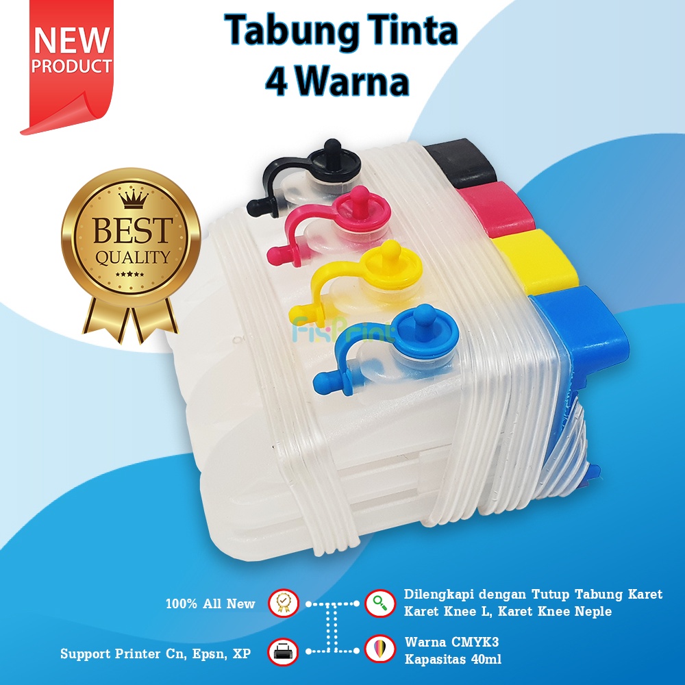 Tabung Infus 4 Warna 40ml Model Sepatu Ink Tank Modif Printer Inkjet