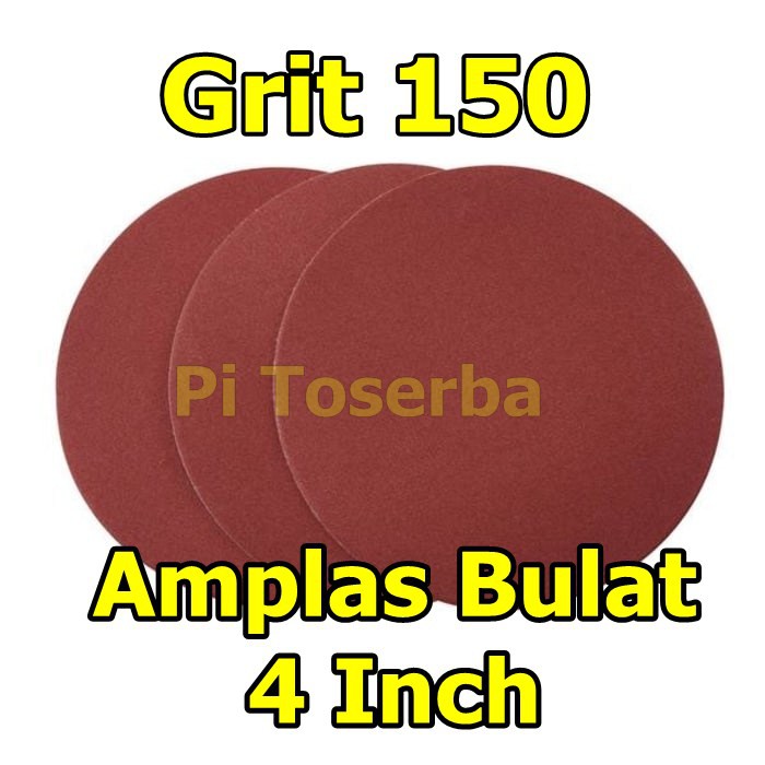 Amplas Bulat Grit #150 Tempel 4 Inchi