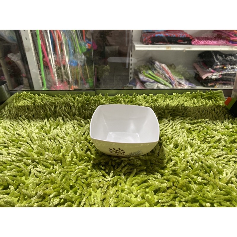 Mangkok segi Onyx - Mangkok melamine kotak - Mangkok motif MEGA STORE