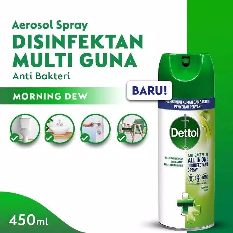 0Dettol Disinfektan Spray Anti Bakteri 225ml / 450ml