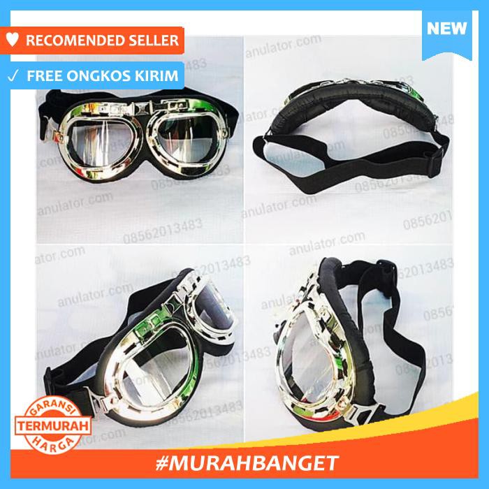 Goggle Kaca Mata Helm Cakil Hbc Pilot Retro Klasik Kacamata