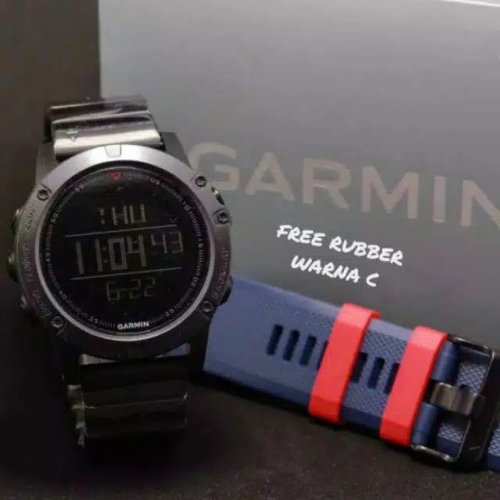 JAM TANGAN PRIA GARMIN FENIX 5 SPORT PAKET TALI CADANGAN RUBBER