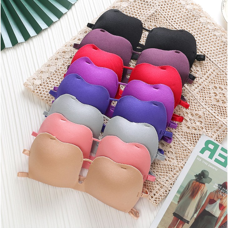 Gobra ♕ PW128 Pakaian Dalam Wanita Bra Tali Bening Push Up Sexy Fashion Import COD