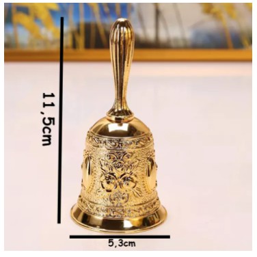 Bell Tangan Motif Bunga Ukuran 11.5x5.3cm