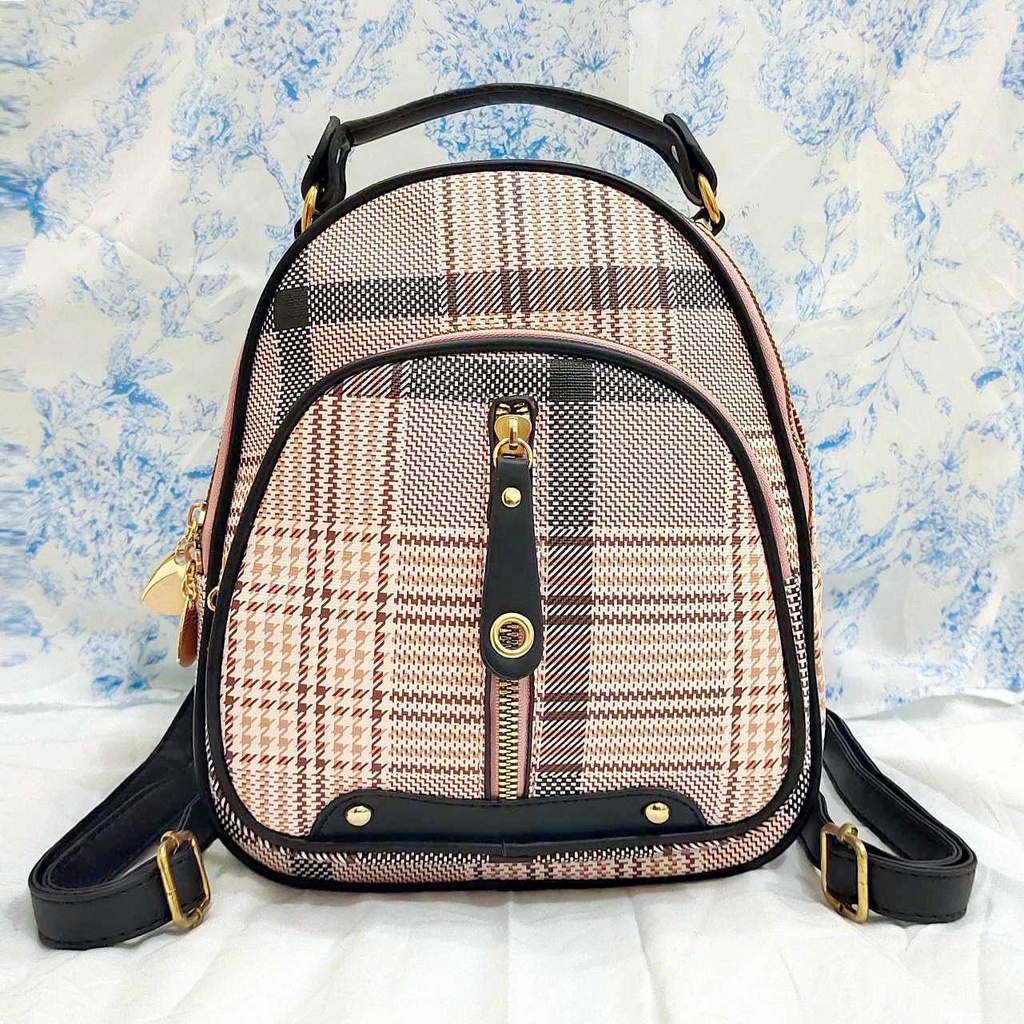 LBAGS - COD, Tas Wanita, Ransel, PU Leather, 19 Cm x 11 Cm x 24 Cm - 600 Gram (107)