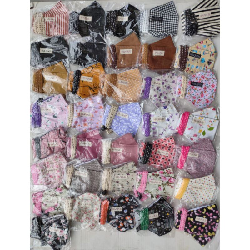 masker 3D hanabi / masker 3 ply / masker evo / masker serut / masker premium / masker hijab