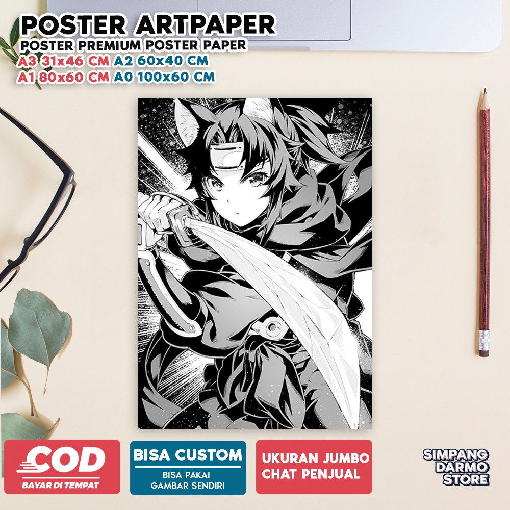 Jual TOKO POSTER DARMO STORE Poster Skeleton Knight in Another World