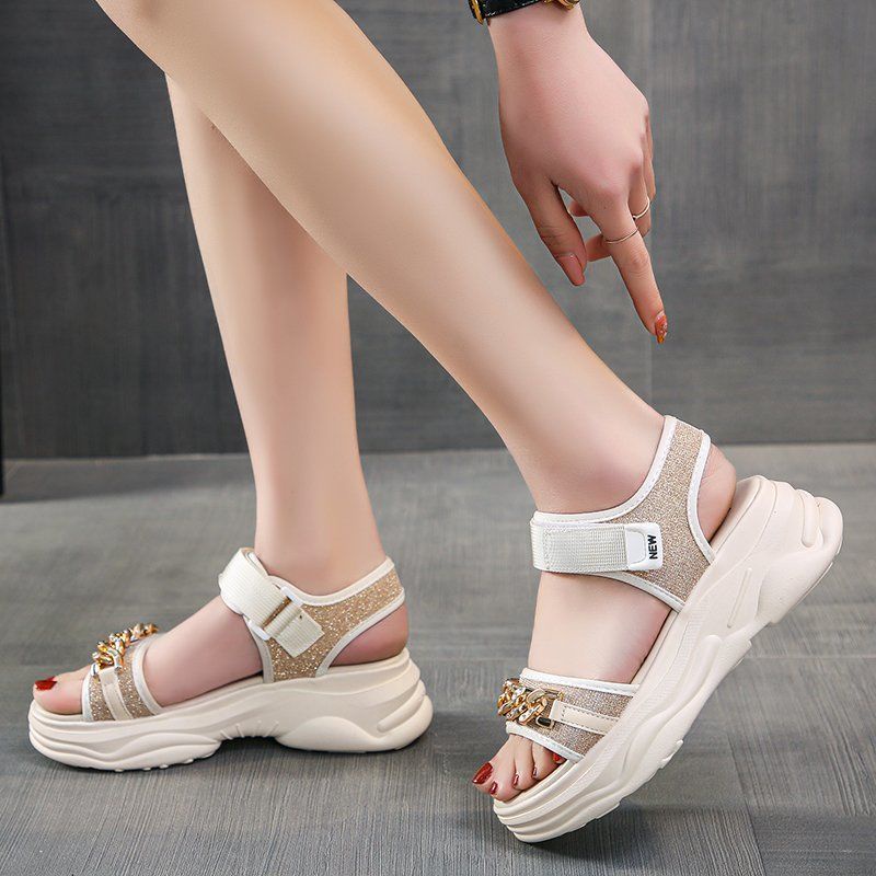 Free Box Sepatu Sandal Wanita NS15108 Sandal Wedges Wanita Sandal Import