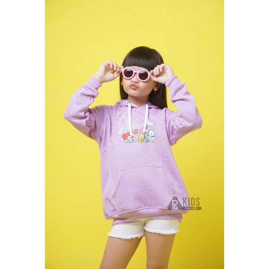Hoodie Anak Perempuan /hoddie anak/hoddie gambar/ hoddie  Karakter Bahan Fleece Tebal