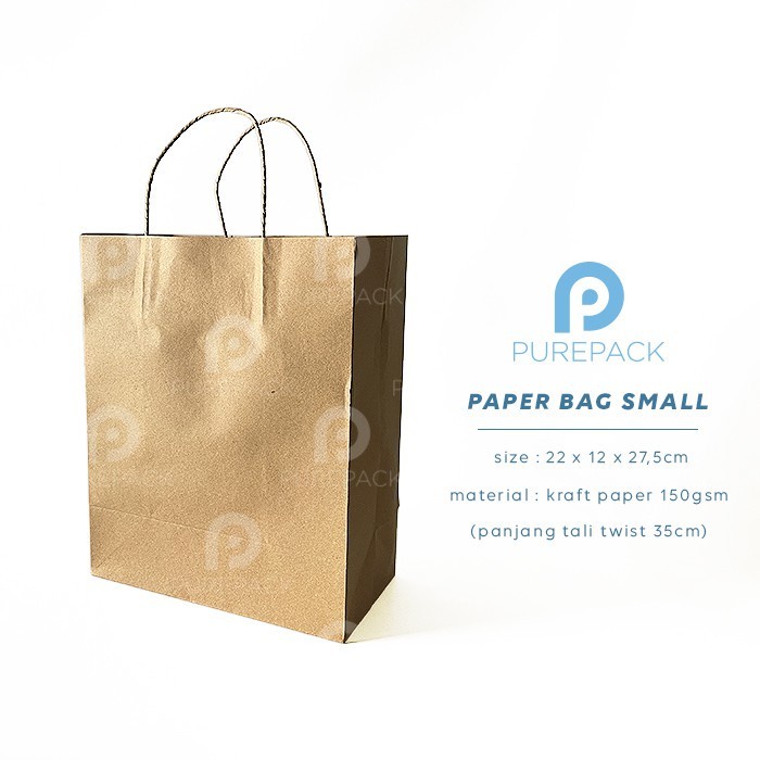 

(TERLARIS) paperbag kraft coklat standart starbuck size small min 24 pcs pack goo