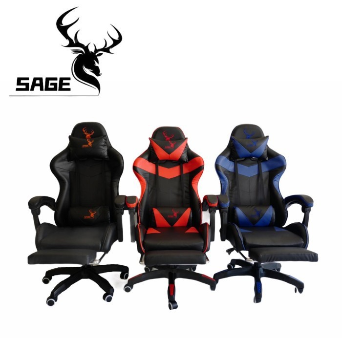 Sage SG-801 Gaming Chair / Kursi Gaming With Footrest / Sage SG 168 / Sage 168