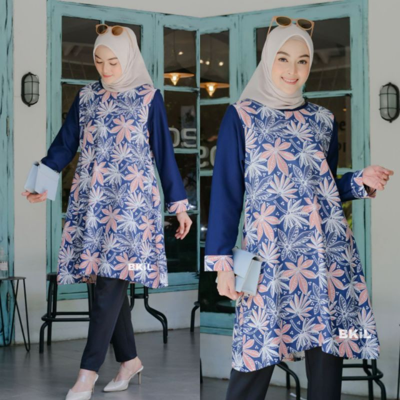 Terlaris SERUT GENES JELITA TUNIC NAVBOR YELBOR WHITBOR CREAMBOR TUNIK BATIK MODERN HRB030 DOLBI DOB