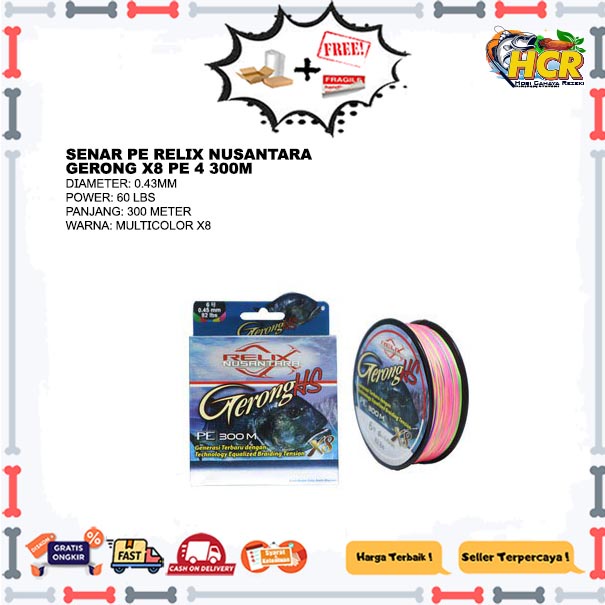 Senar PE Relix Nusantara Gerong X8 PE 4 300m
