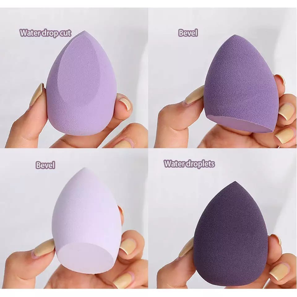 Mysterygirl - 4Pcs/Set Spons Beauty Blender Sponge Make Up Tools / Spons Blender / Spon Makeup Foundation Bedak